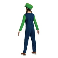 Super Mario Bros fiúk és lányok Unise Luigi Halloween jelmez szett, méret kicsi
