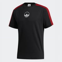 Adidas Originals férfi 3-csíkos kör Trefoil póló, fekete