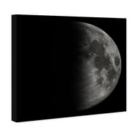 A Wynwood Studio csillagászat és az űr fali művészet vászon nyomatok 'Moon III négyzet' Moons - Fekete, Fehér